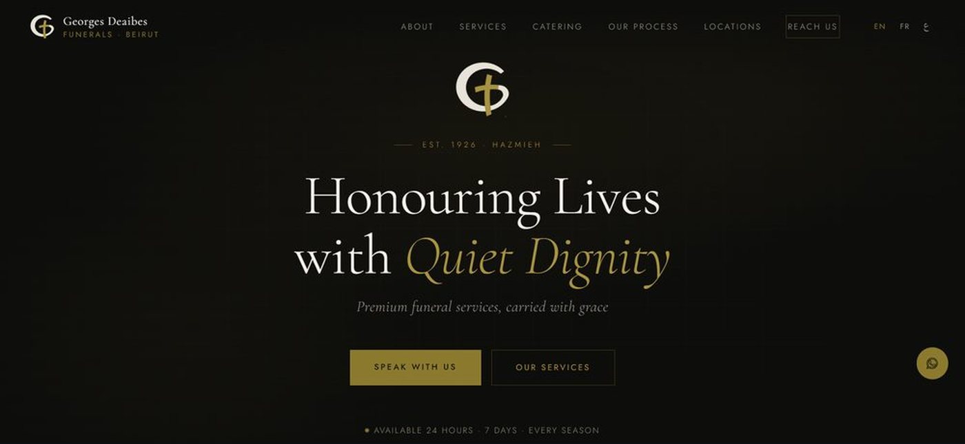 Deaibes Funerals website